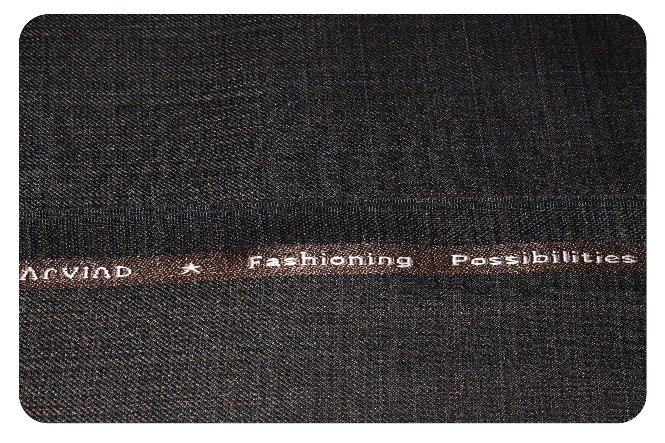 arvind Men's Poly Viscose Blend Self Design 1.30 Mtr Unstitched Trouser Fabric (PA49L2,Free Size)-picture-56