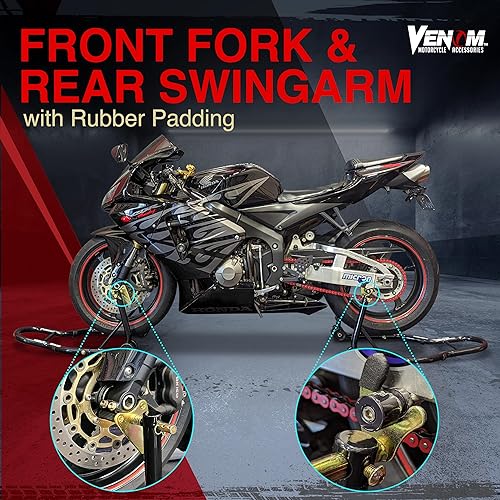 Miniatura 3 de Soporte ruedas delanteras  traseras combo Venom motocicleta deportiva soporte horquilla y brazo de horquilla El soporte sirve para Yamaha Honda