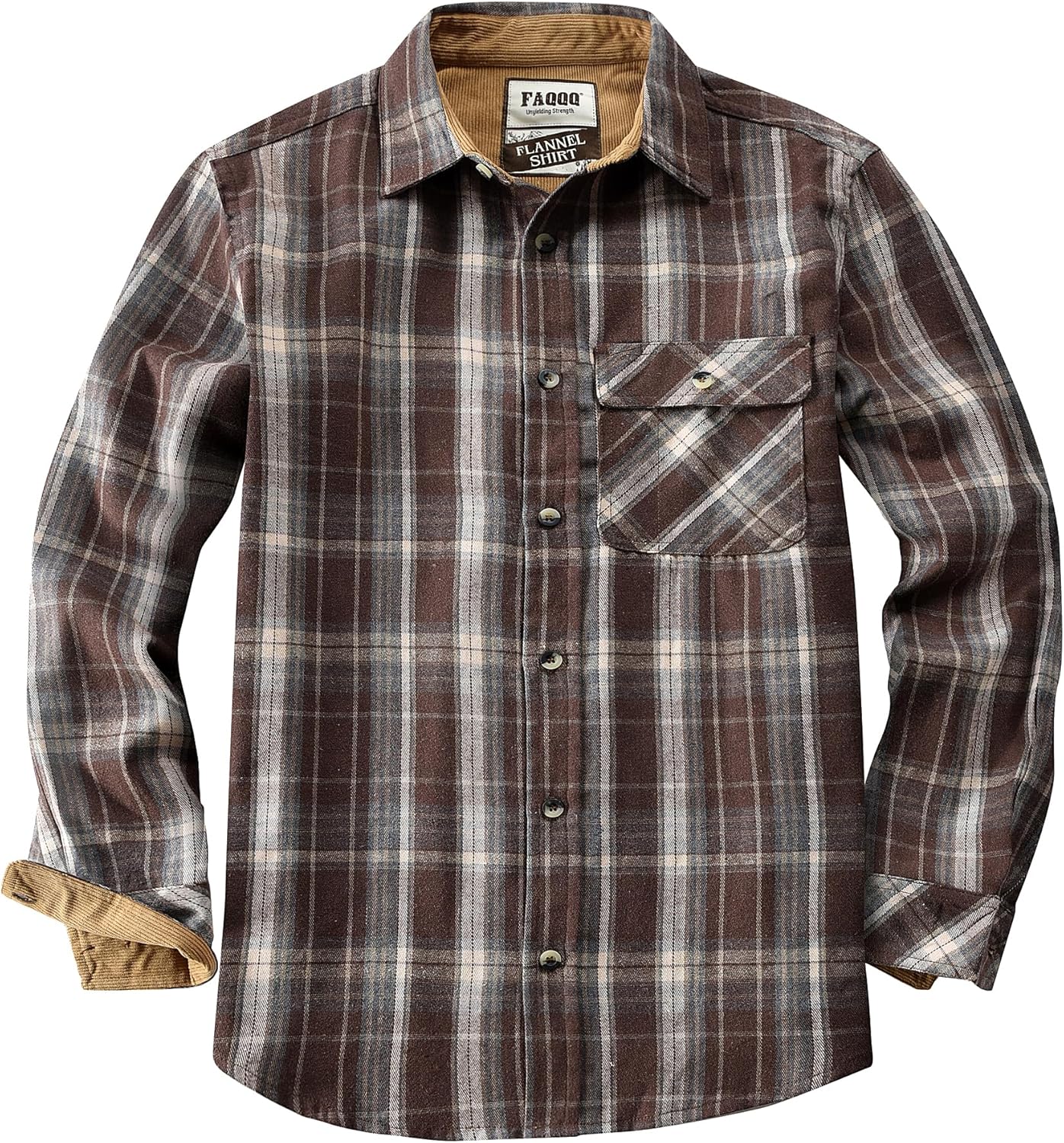 Mens Flannel Shirts Long Sleeve Flannel Shirt Casual Button Down Brushed Cotton Plaid Shirt for Men