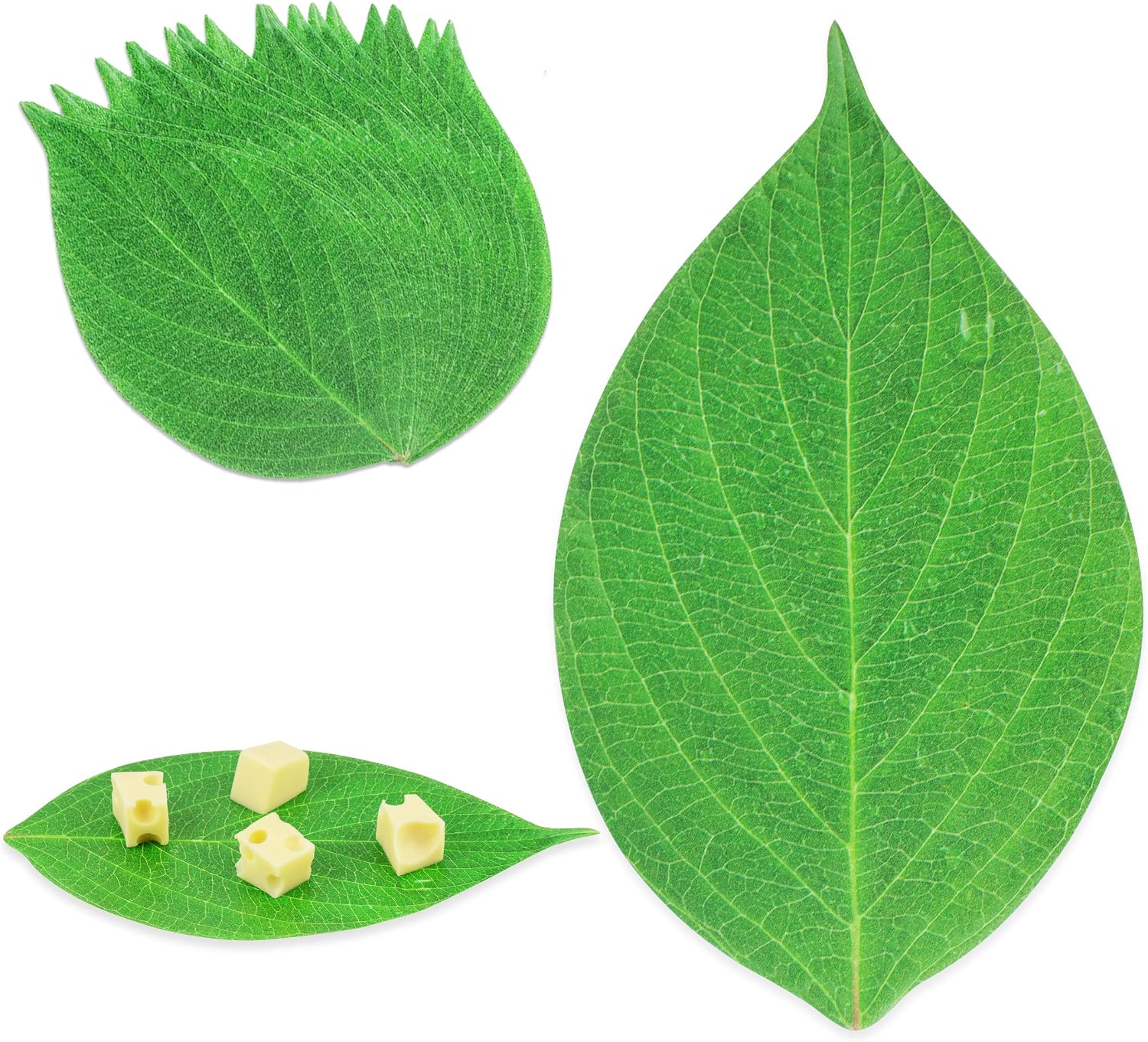 [25 Pack] Leaf Cheese Paper for Charcuterie Boards - 11.6 x 6.8” Cheeseboard Accessories, Disposable Grease Resistant Decorative Parchment Sheets in Serving Tray, Crackers, Fruits, Sushi Meat Platter