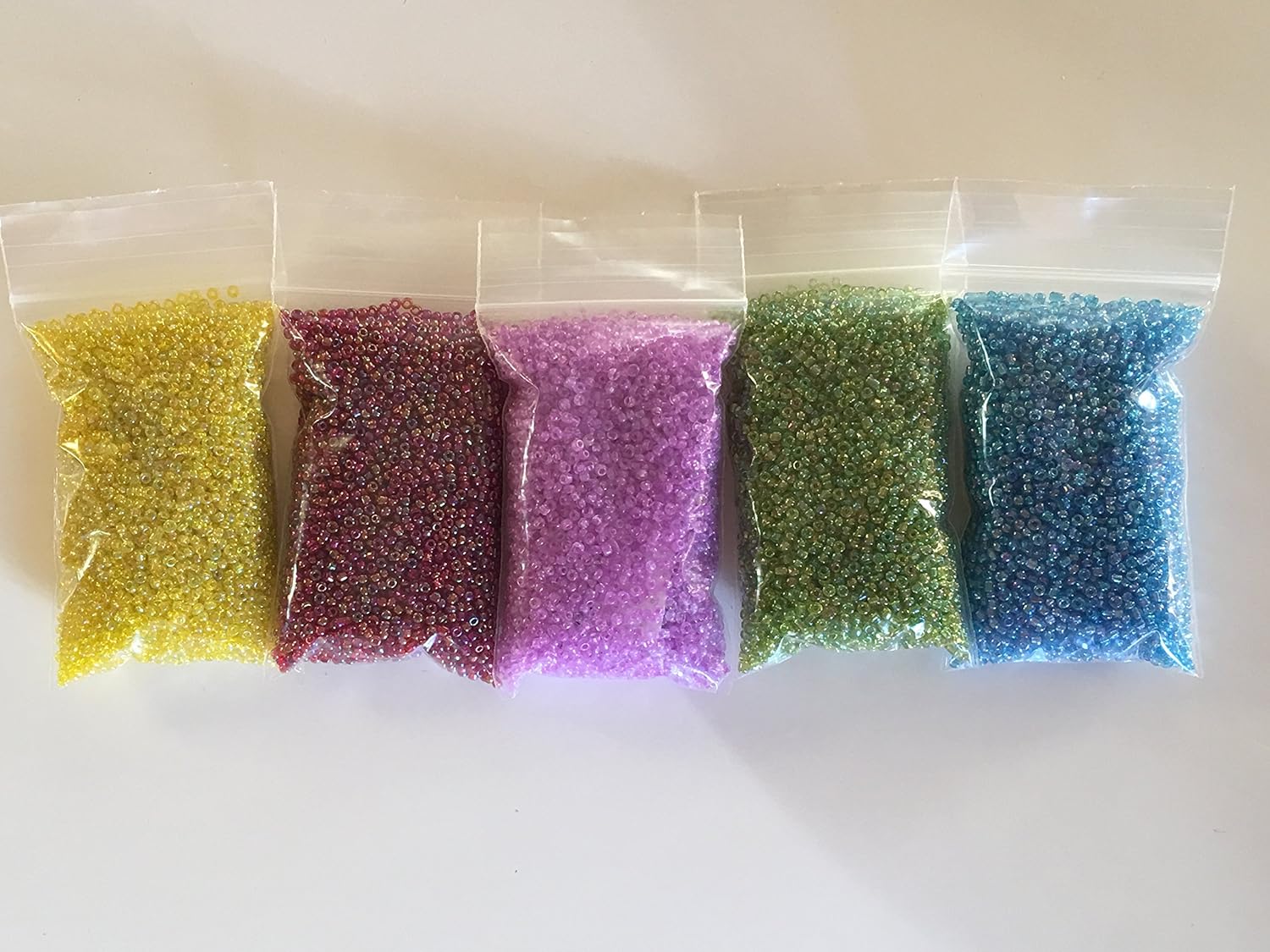 Czech Glass Seed Beads Turquoise Blue Iridescent Size:11/0 50 gr / 1.76 oz - Image 3