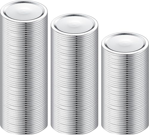 Tapas de conservas para tarros Ball, Kerr Tapas de metal tipo Mason para conservas Material de grado alimenticio, 100% ajustado y hermético para