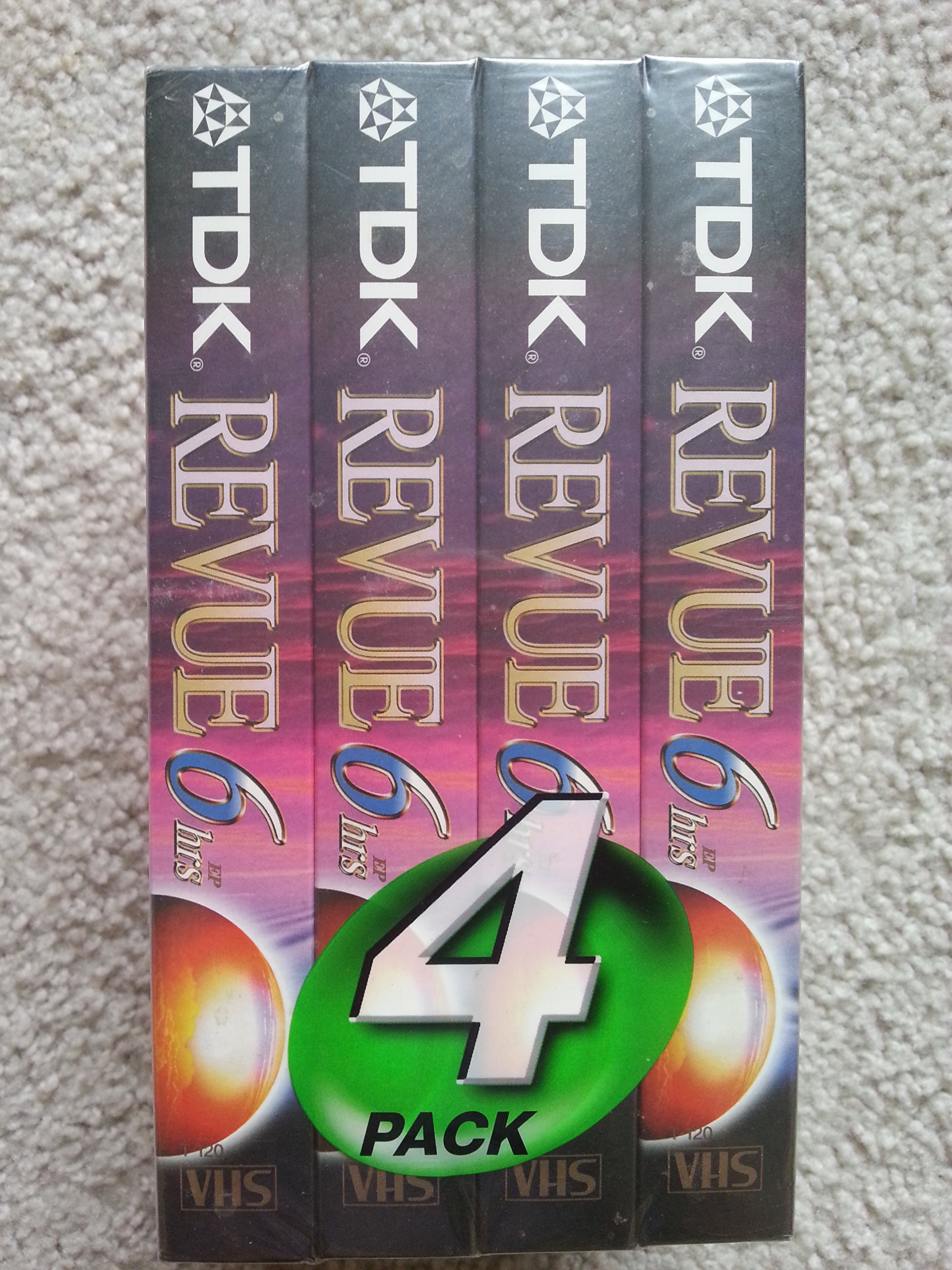 TDK Revue standard grade videocassette 6 ore 4 confezione