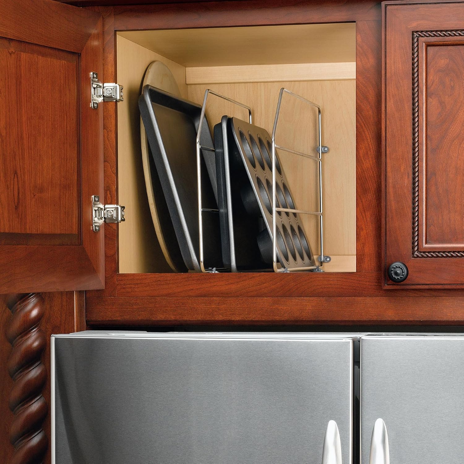 Rev-A-Shelf - 597-12CR-52 - Single 12 in. Chrome Bakeware and Tray Divider