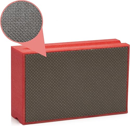 Miniatura 2 de Glass Polish PRO GP15102 - Almohadilla de pulido manual de diamante, bloque de lijado de espuma mediana de grano 200 para bordes detallados y lijado