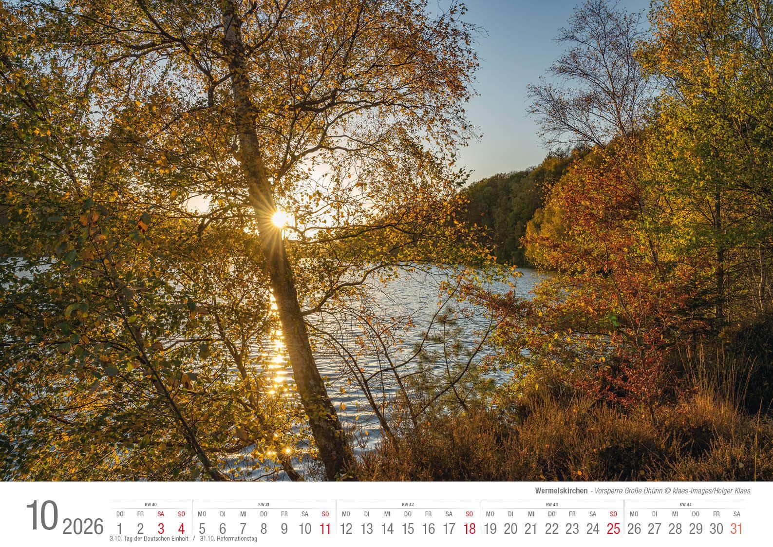 Wermelskirchen 2026 Bildkalender A3 Spiralbindung