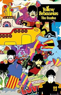 Tainsi ASHER Gift The Beatles - Póster mate (28 x 43 cm), color amarillo