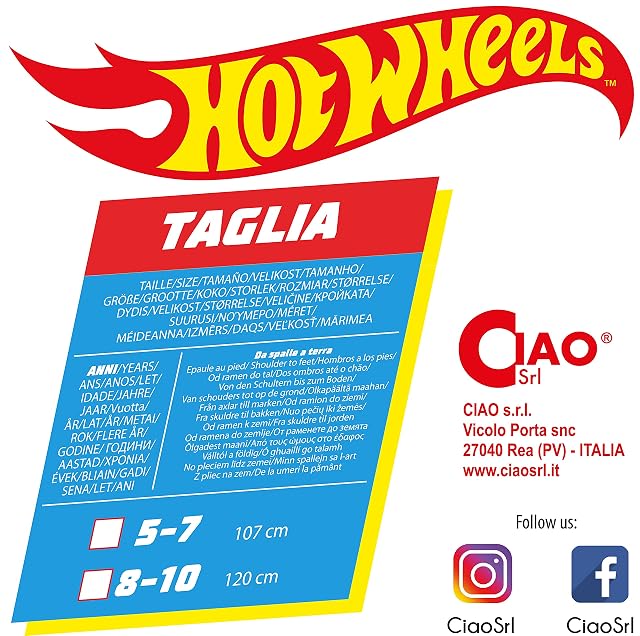 Foto 3 de 6 de Hot Wheels traje de piloto Race Team mono disfraz original niño (Talla 8-10 años) con volante de foam