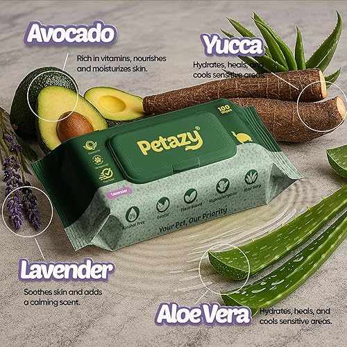 Miniatura 3 de 400 toallitas para perros para patas y orejas de trasero, toallitas orgánicas para perros Toallitas perfumadas para perros Toallitas para perros