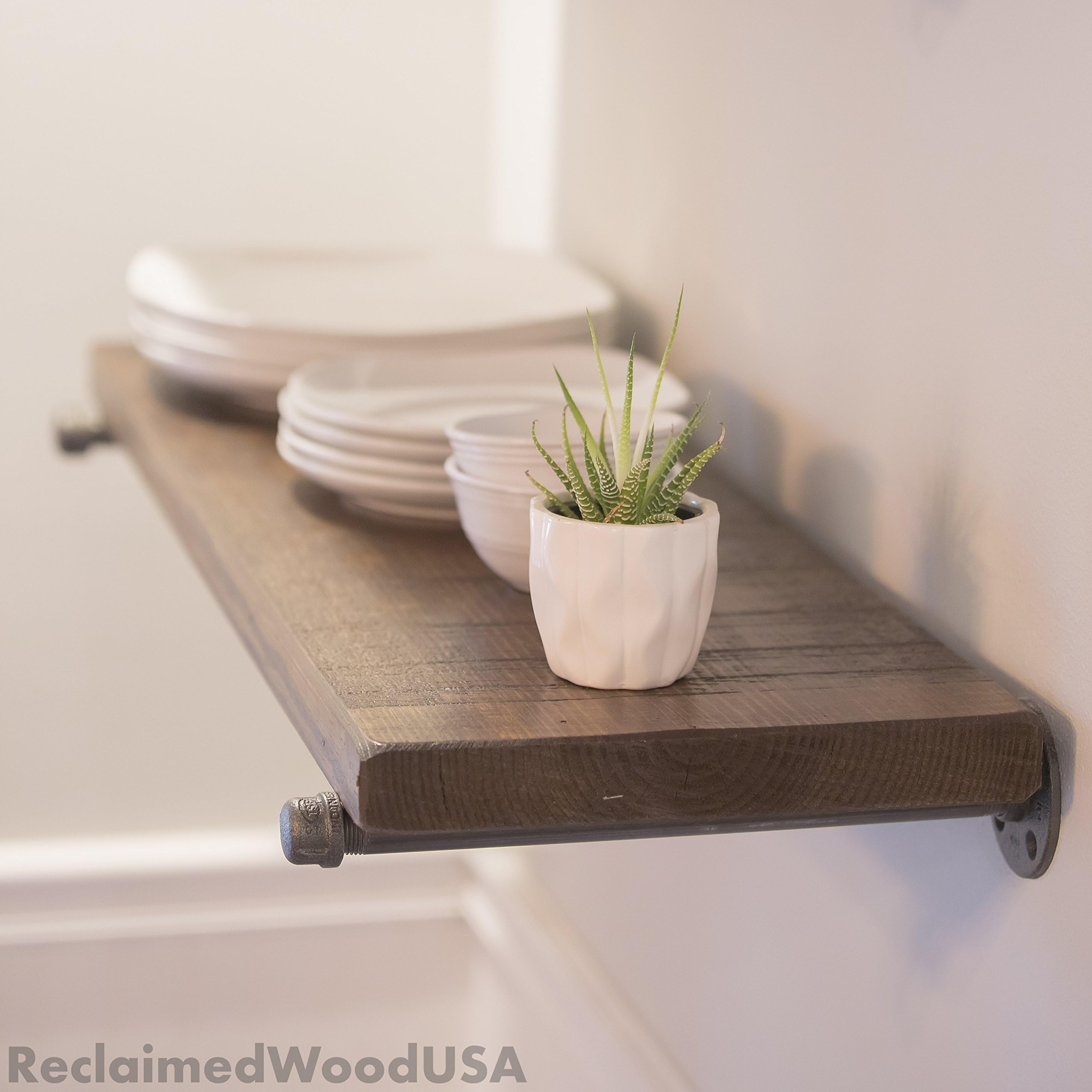 Shelf, Repurposed Wood, Floating Shelf, 1.5" Solid Wood Shelf