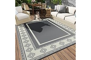 MontVoo Outdoor Rug - 5' x 8' Reversible Waterproof Patio Rug