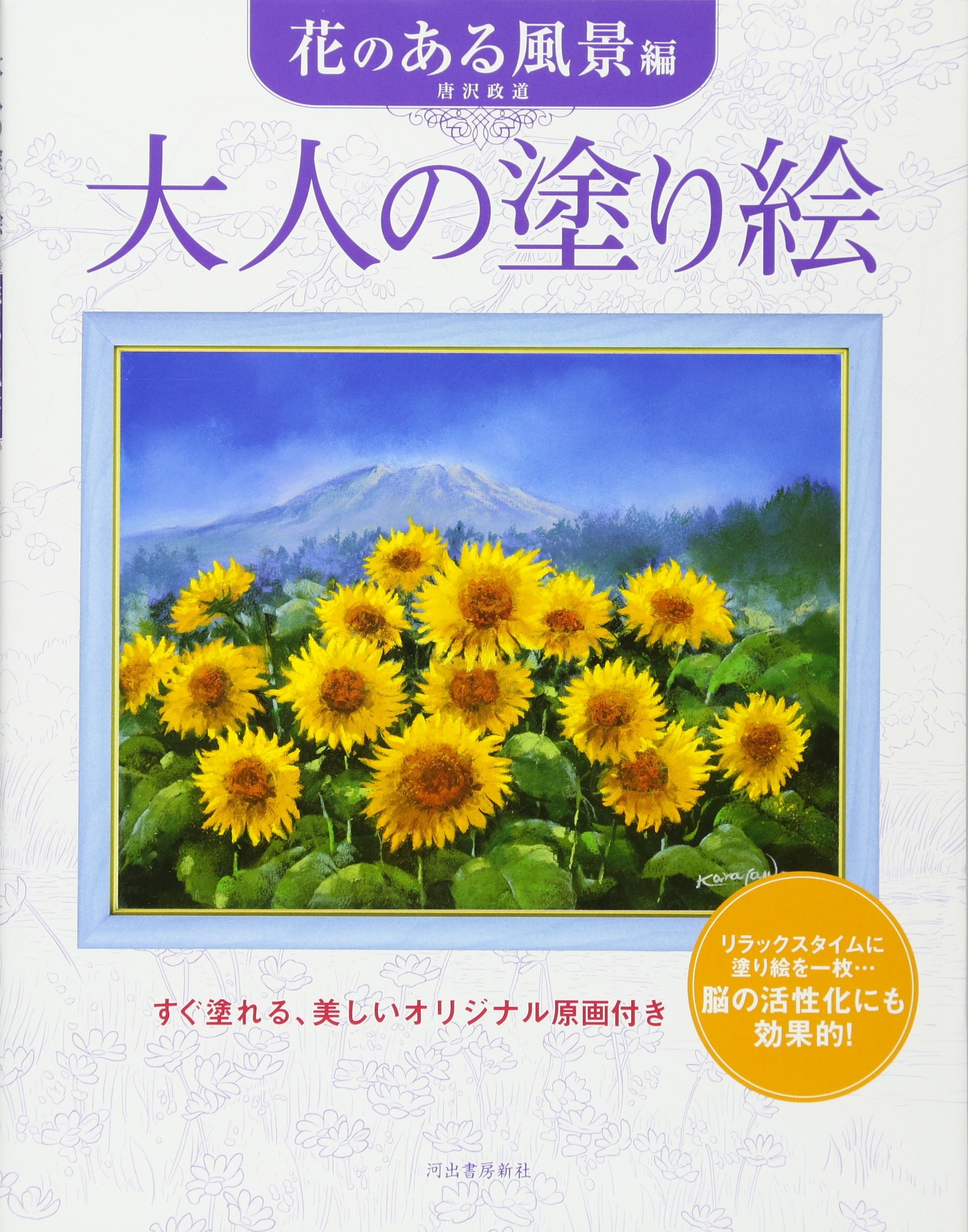大人の塗り絵 花のある風景編 唐沢 政道 本 通販 Amazon