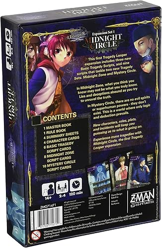 Miniatura 2 de Tragedy Looper: Midnight Circle - Juego de mesa de razonamiento deductivo con nuevos personajes y guiones intrigantes, a partir de 13 años, 2 a 4