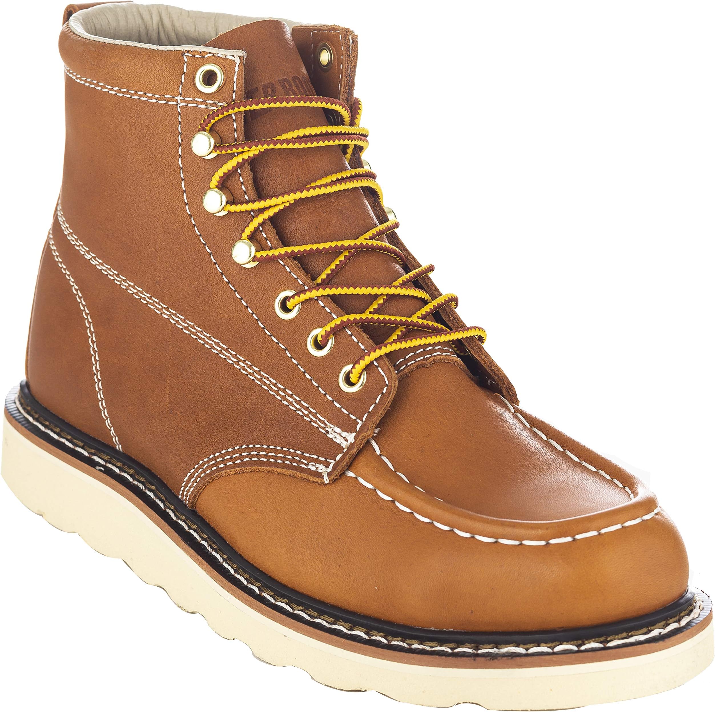 EVER BOOTS"Weldor Men's Moc Toe Construction Work Boots Wedge Soft Toe Light Weight