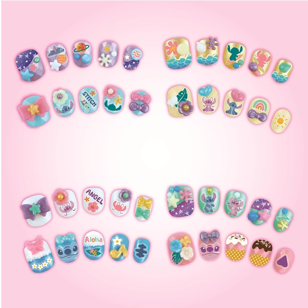 Aquabeads Nail Studio - Le kit de manucure Stitch - Kit de Loisir créatif et activité Manuelle pour Enfants de 4 Ans et + - Jouet de manucure Enfants - 35121