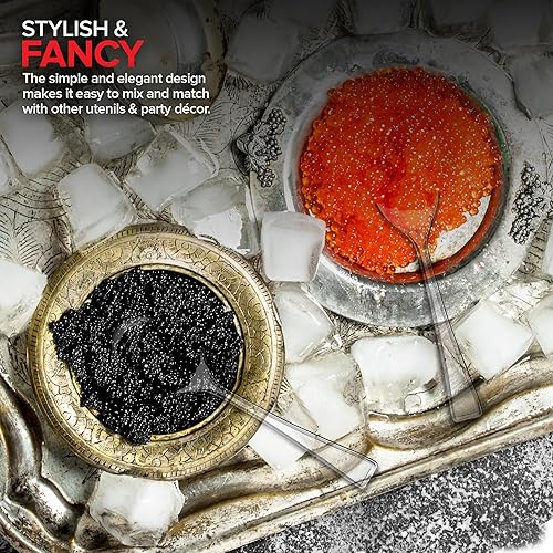 Vista 21 de Mini cucharas de plástico doradas desechables, 4 pulgadas (paquete de 80) cuchara de degustación, mini cuchara de postre para catador de helado, Oro