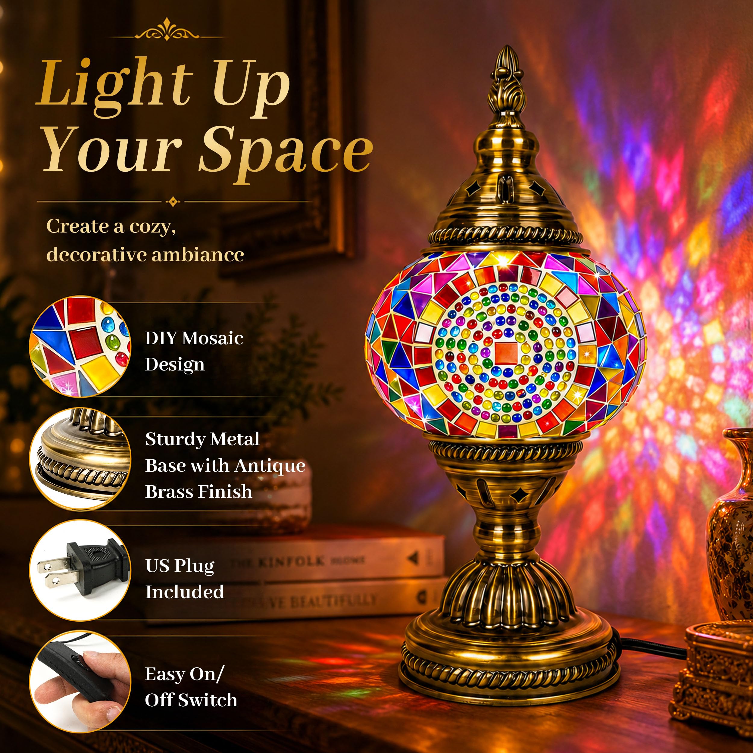 Joyclub Kit fai da te con lampada a mosaico turco per adulti, adatto ai