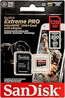 Vista 2 de SanDisk Extreme Pro - Tarjeta de memoria MicroSDXC V30 A2 de 128 GB para DJI funciona con Mavic Air 2 Drone 4K UHD U3 Bundle con (1) Lector