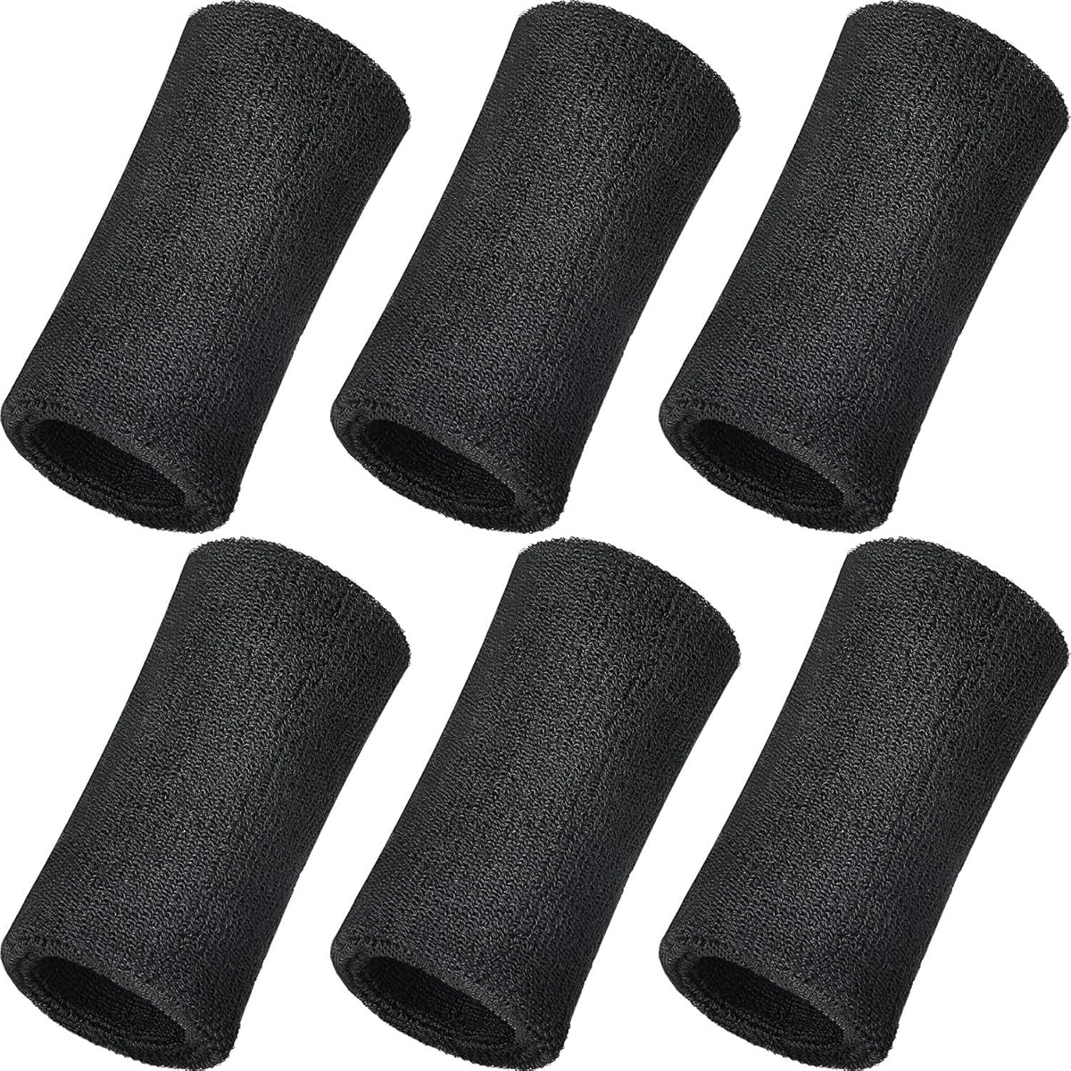 WILLBOND 6 Inch Wrist Sweat Bands for Men Women Tennis Elastic Athletic Long Sweatband Wrist Absorbent for Basketball Tennis Running Outdoor Activity