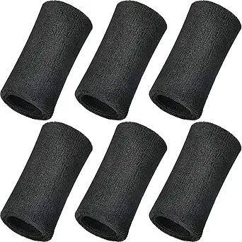 WILLBOND 6 Inch Wrist Sweat Bands for Men Women Tennis Elastic Athletic Long Sweatband Wrist Absorbent for Basketball Tennis Running Outdoor Activity