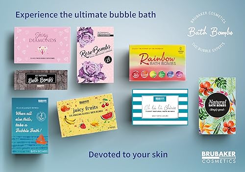 Miniatura 3 de BRUBAKER Set de regalo de bombas de baño "Relax & Unwind"  6 gaseosos de baño de lujo hechos a mano  Todos los ingredientes naturales, veganos y