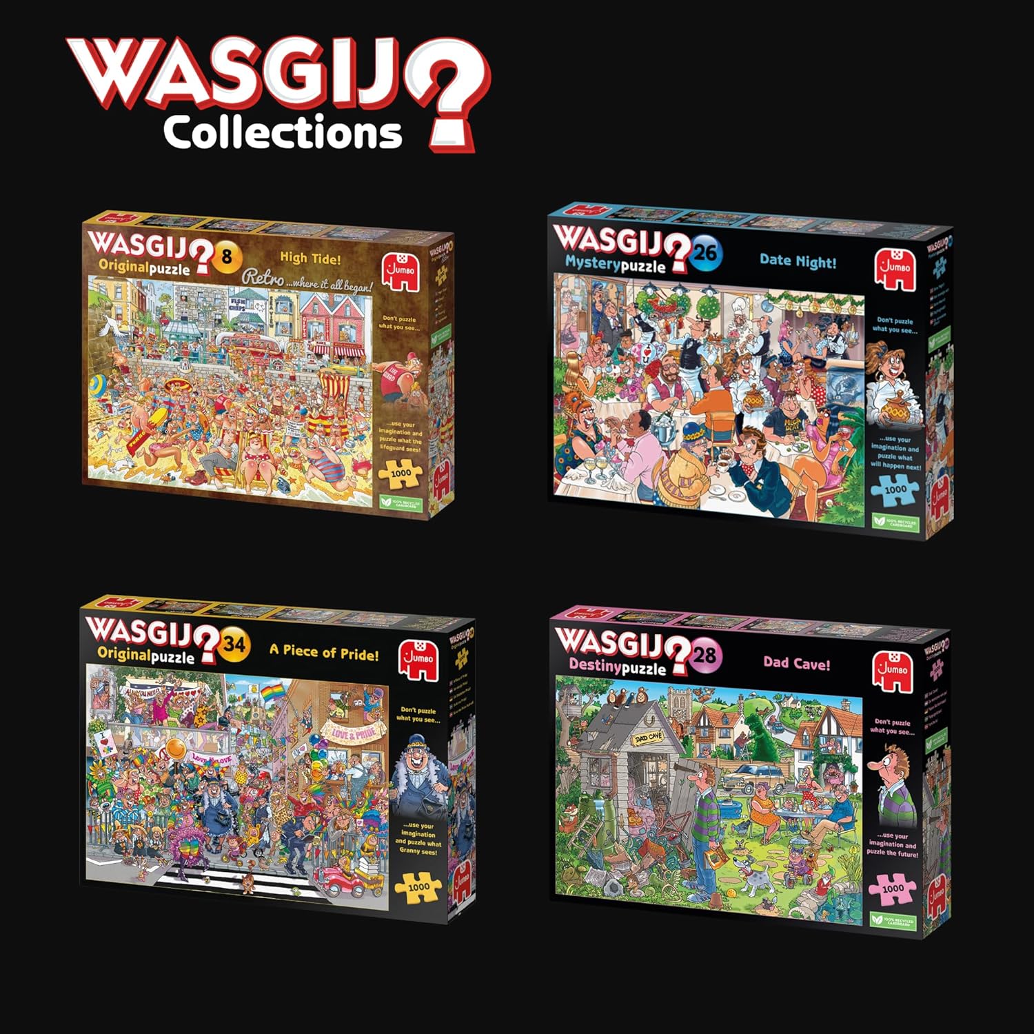 Wasgij, Destiny 28 - Dad Cave!, Unique Collectable Jigsaw Puzzle for Adults, 1,000 Piece