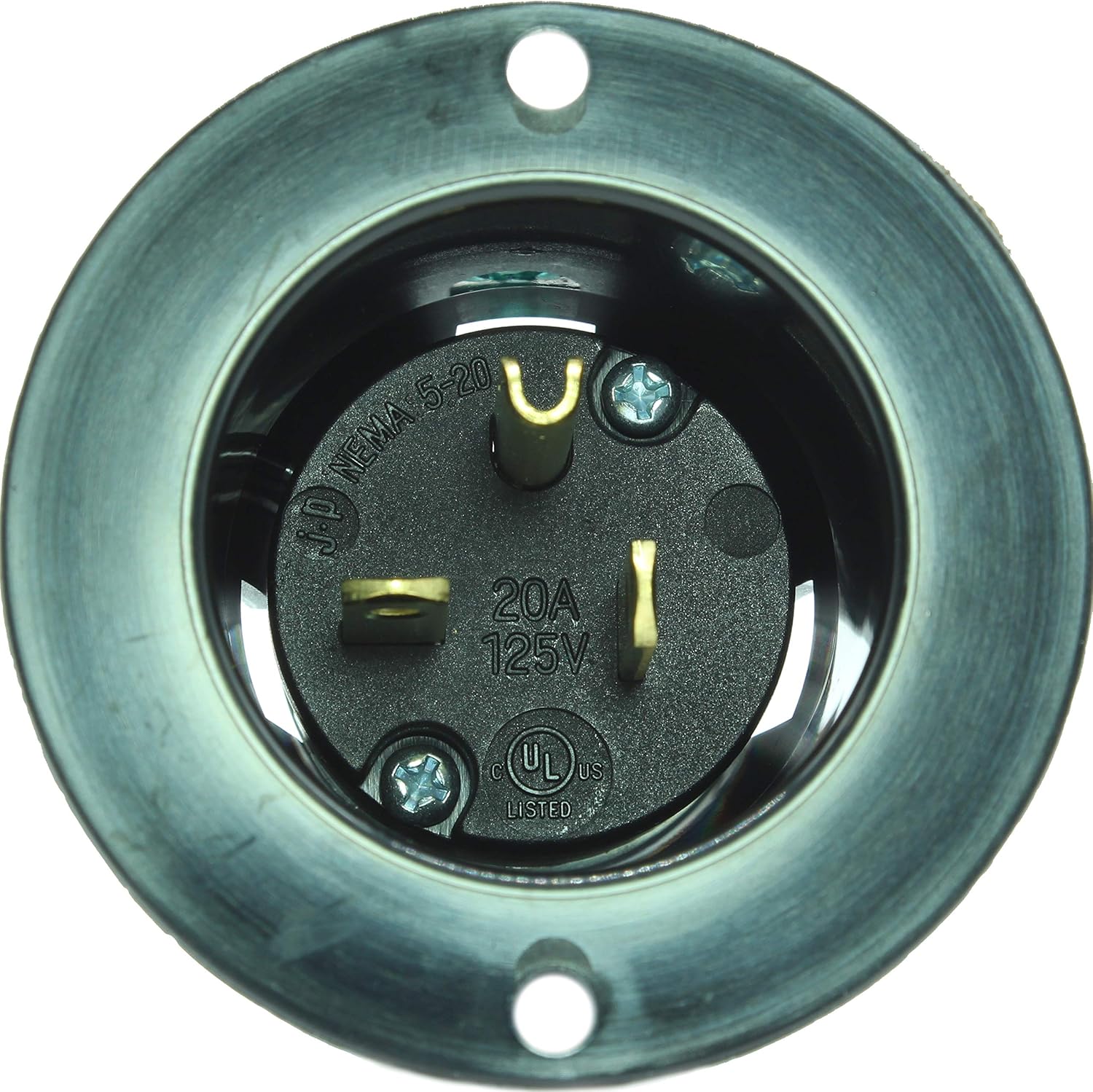 Uр Tо 40% оƒƒ Journeyman-Pro 5378 20 Amp 120-125 Volt, NEMA 5-20P Flanged Inlet, 2500 Watt Black RV/Marine Commercial Grade, Straight Blade Plug Charger Receptacle (w/Back & Front Cover) 🛒 Crаzу Dеаlѕ Journeyman-Pro 5378 20 Amp 120-125 Volt, NEMA 5-20P Flanged Inlet, 2500 Watt Black RV/Marine Commercial Grade, Straight Blade Plug Charger Receptacle (w/Back & Front Cover)