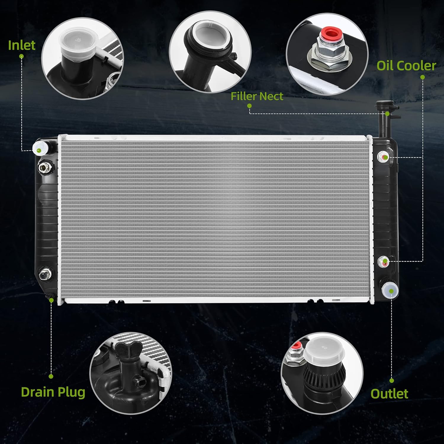 AUTOSAVER88 Radiator Compatible with 2004-2018 Chevrolet Express 2500 3500 2004-2018 GMC Savana 3500 2500 4.8L 6.0L V8