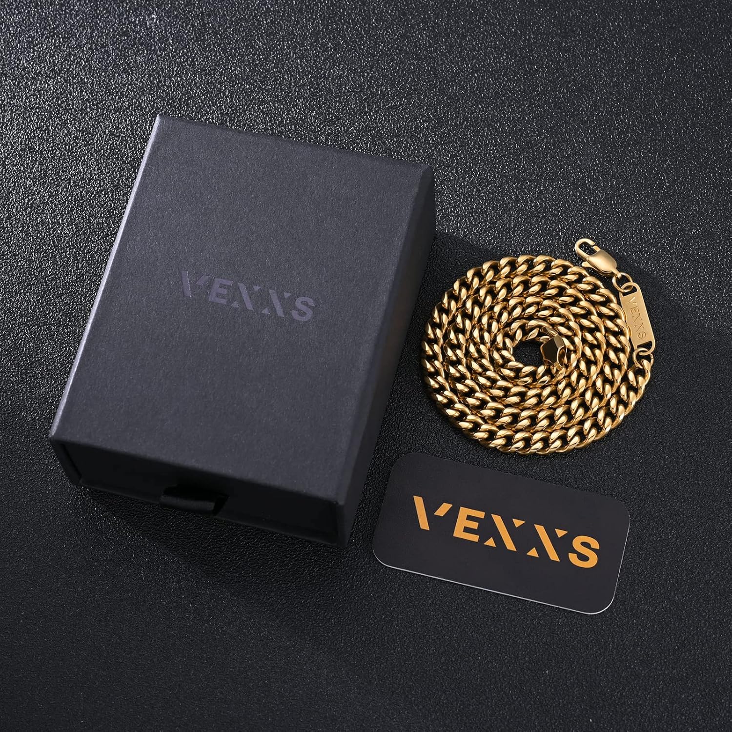 VEXXS Men's Gold Chain,18K Real Gold Plated Cuban Link Chain, Durable No Color Fading 3mm 4mm 6mm Men’s Necklace - Image 6