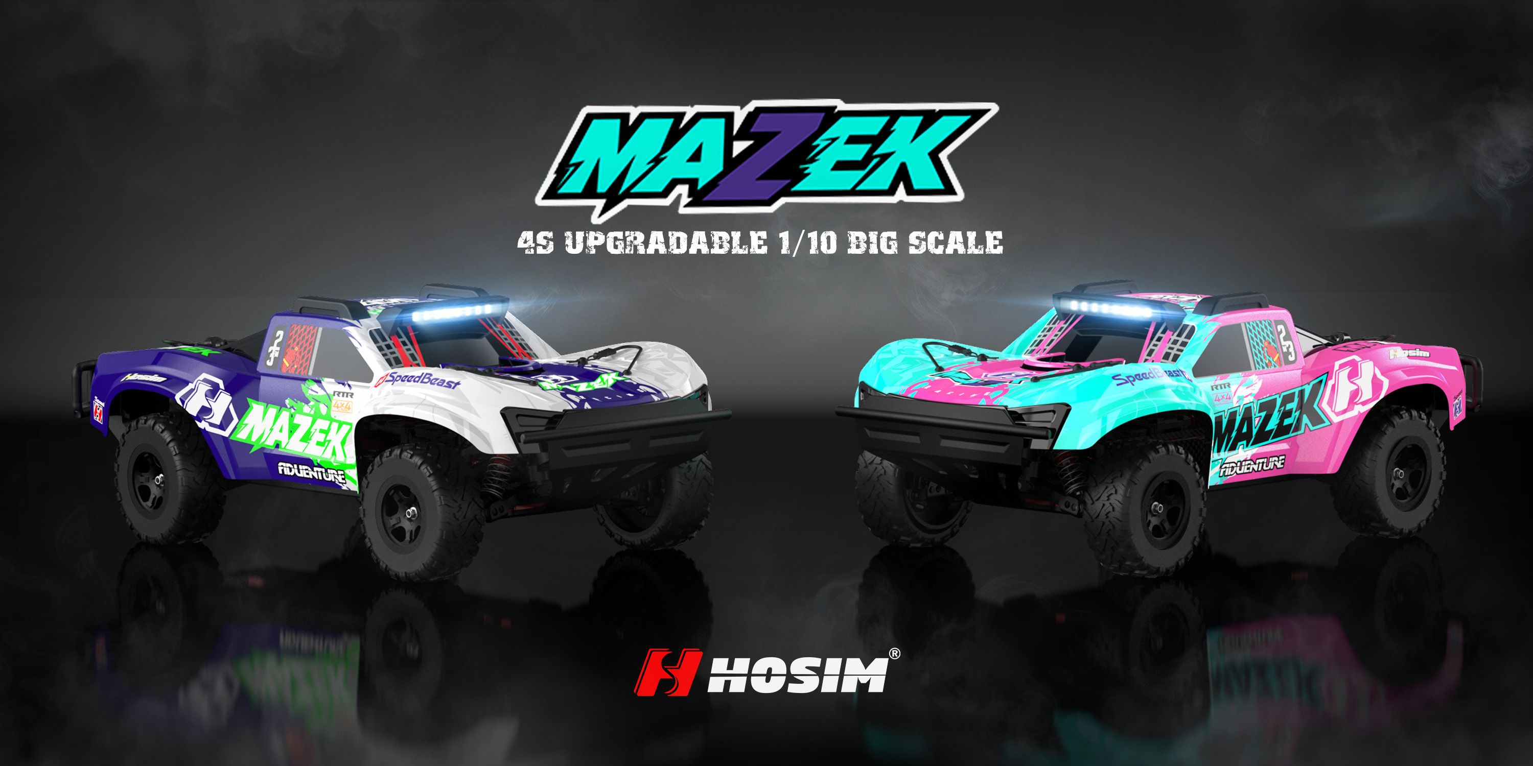 Amazon.com: Hosim 1/10 RC Truck 4WD Brushless Buggy Cars, MAZEK