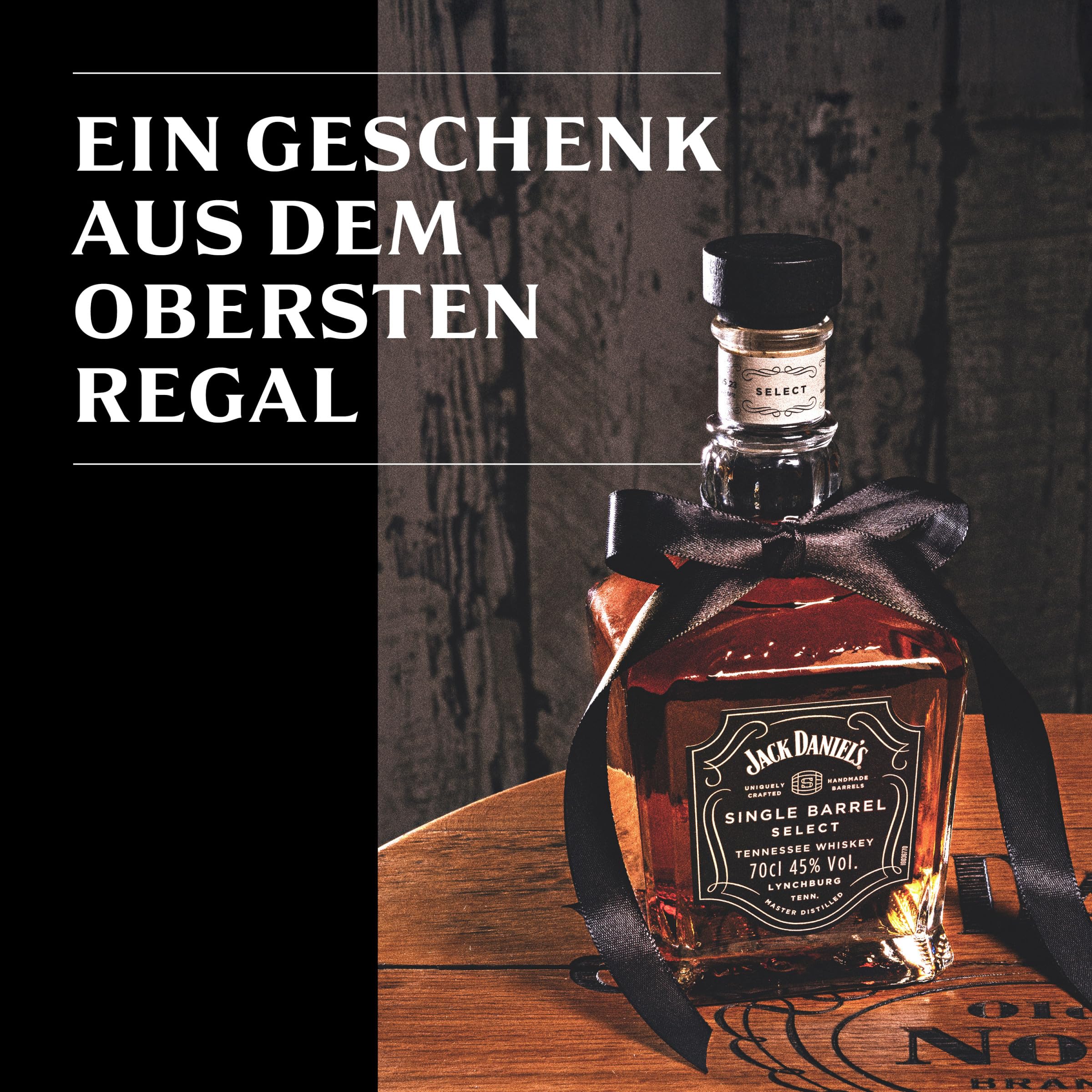 Jack Daniel‘s Single Barrel Select - Tennessee Whiskey - Ein hochwertiges Geschenk - Süße Vanille, schwere Eiche und dunkle Kirschen - 0.7L/ 45% Vol.