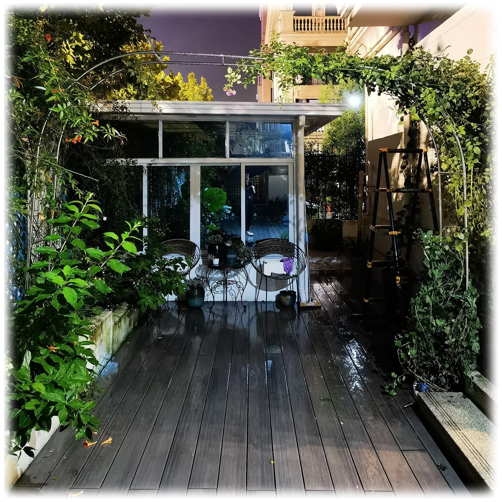 Arche de jardin en acier inoxydable design pour extérieur haut de gamme