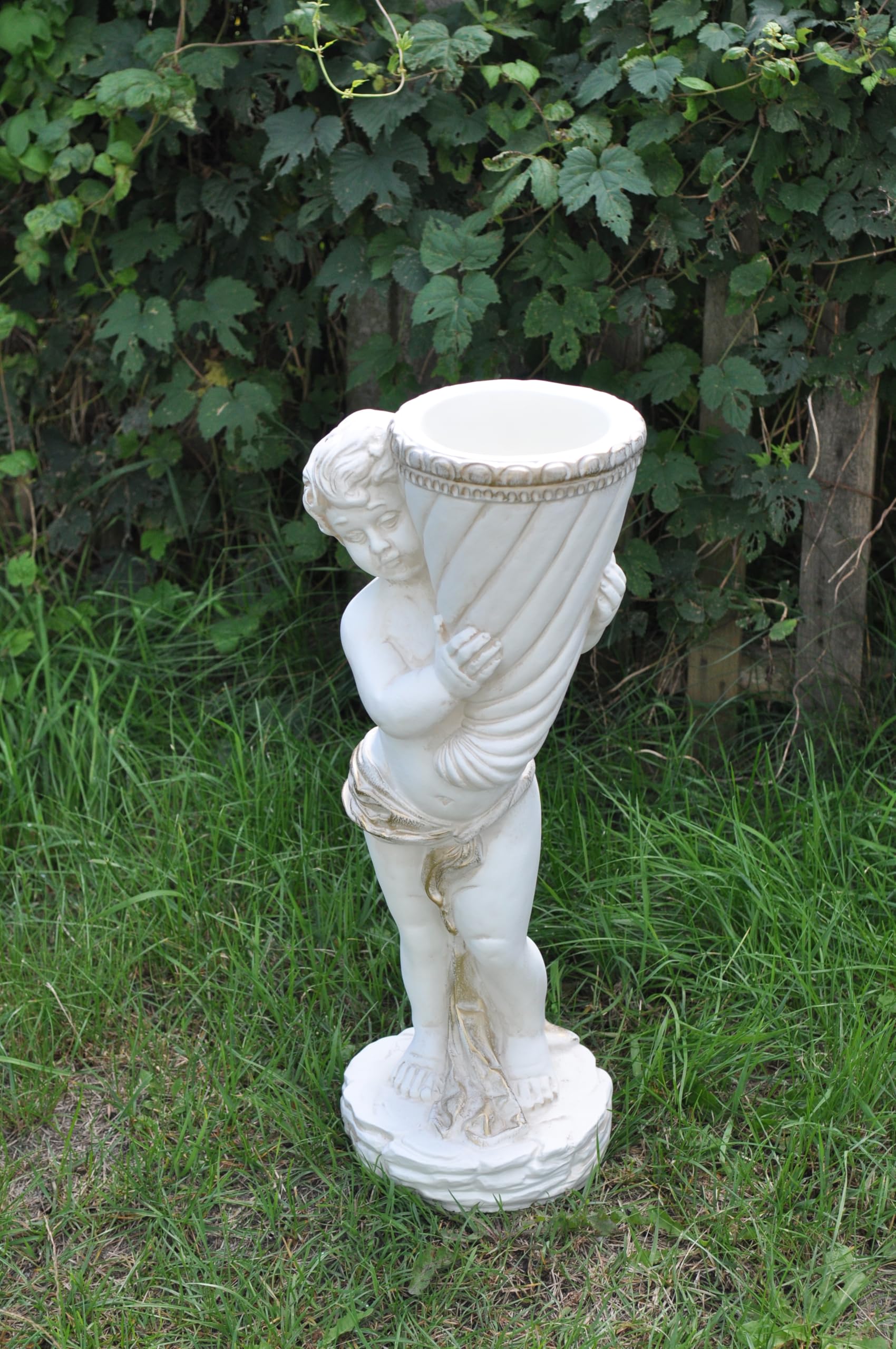 Generisch Figurka chłopca z rogiem. 69 cm