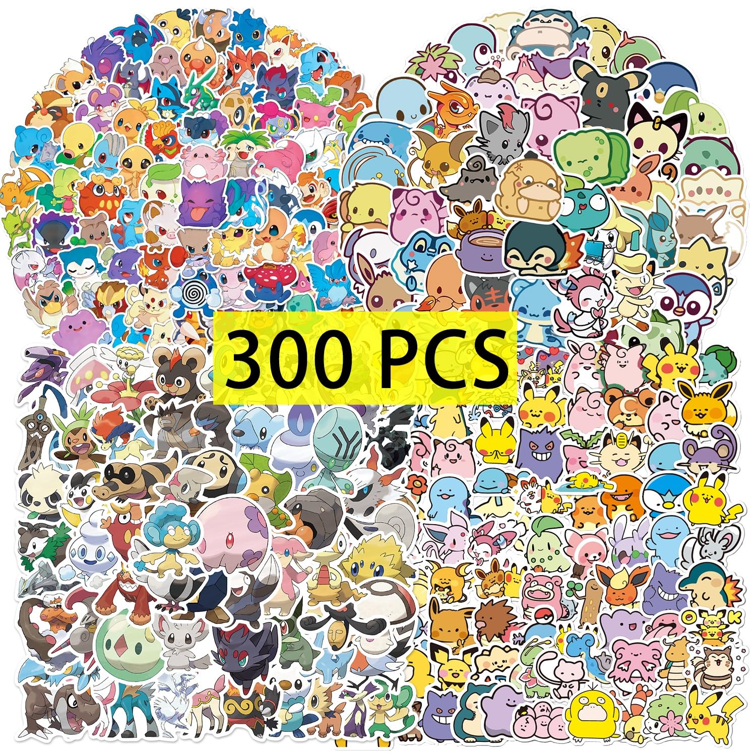 GTOTd Kawaii Cartoon Stickers (300 Pcs)