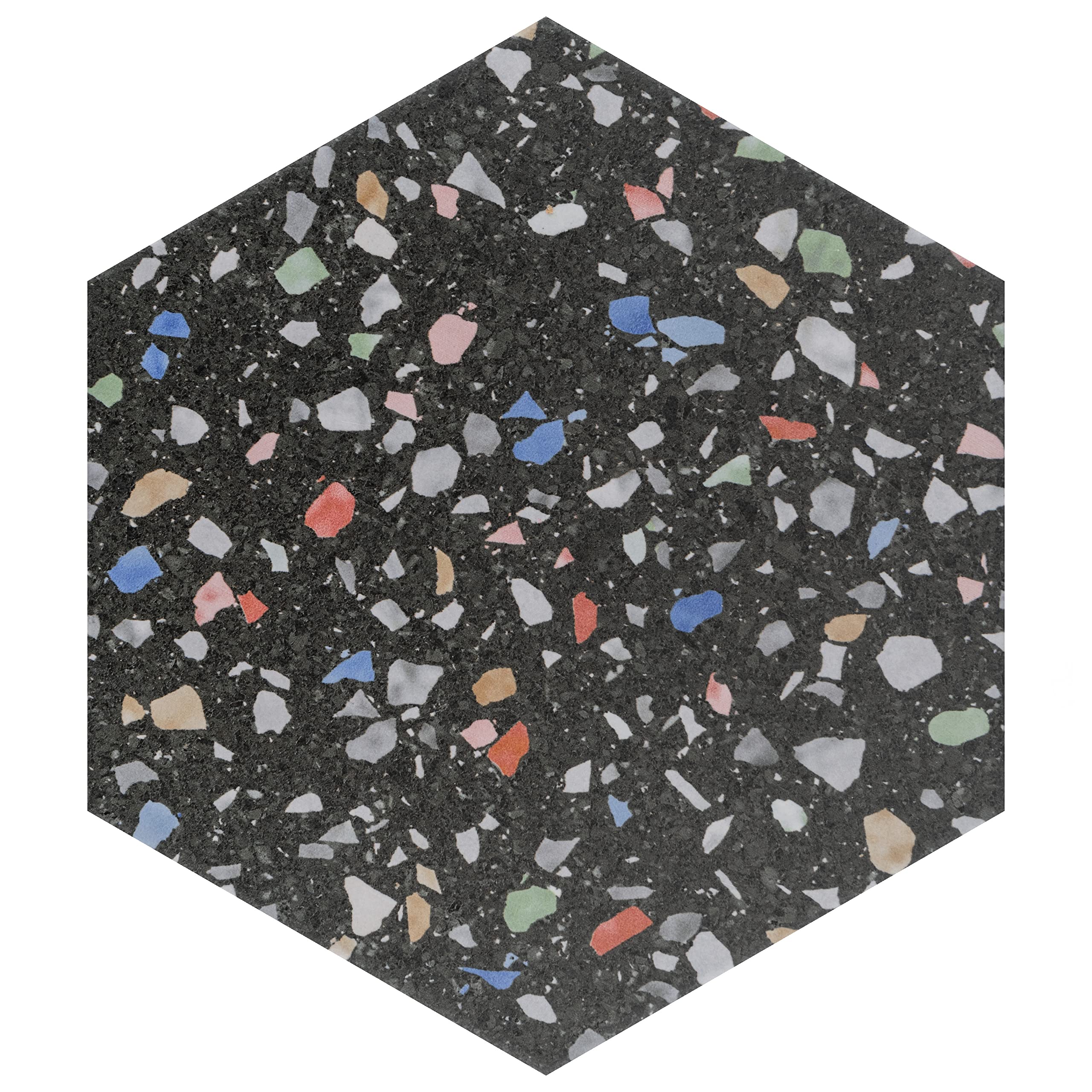 Venice Hex Colors Dark 8-5/8" x 9-7/8" Porcelain Floor and Wall Tile