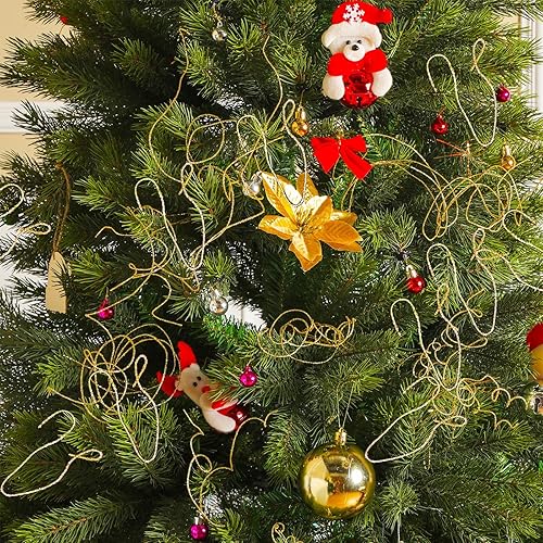Miniatura 5 de Syhood 160 ramas rizadas con purpurina, ramas de Navidad, relleno de florero, ramitas rizadas artificiales para árbol de Navidad, guirnalda de