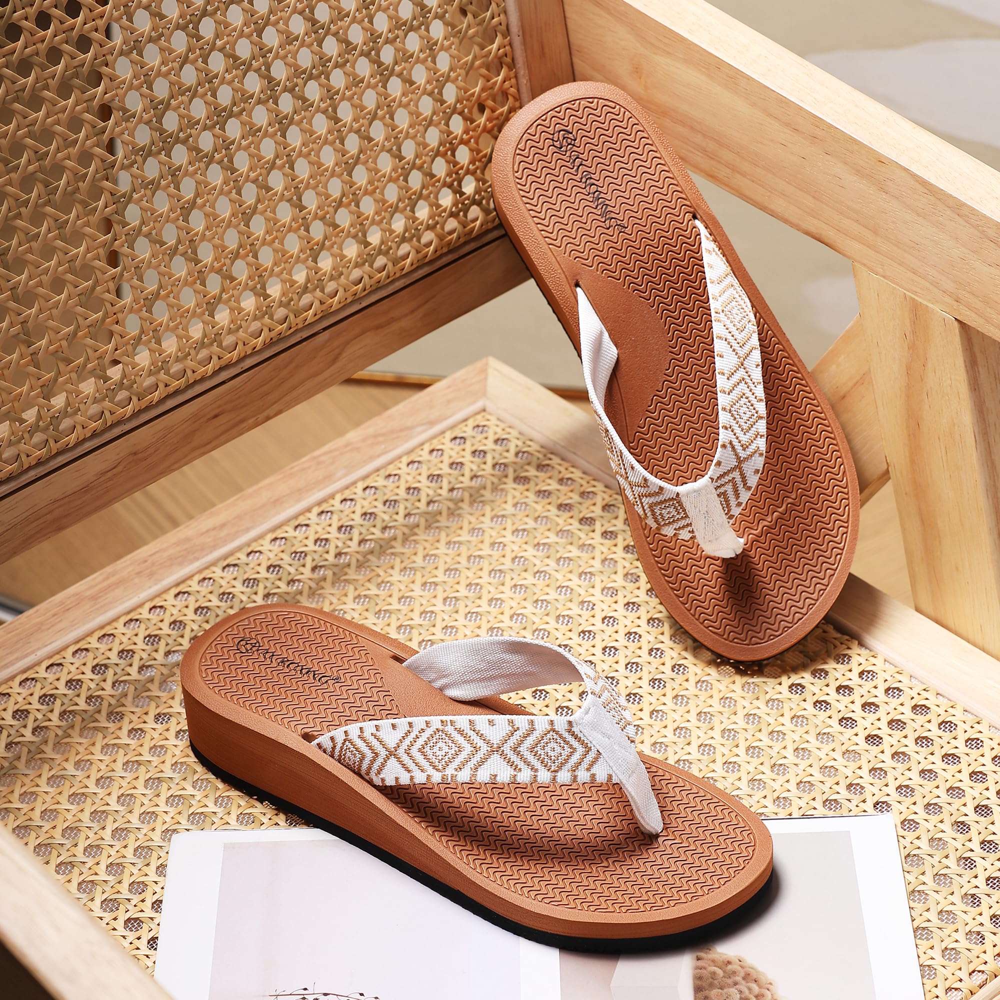 AX BOXING Chanclas Mujer Plataforma con Soporte de Arco Plantar EU 36-41