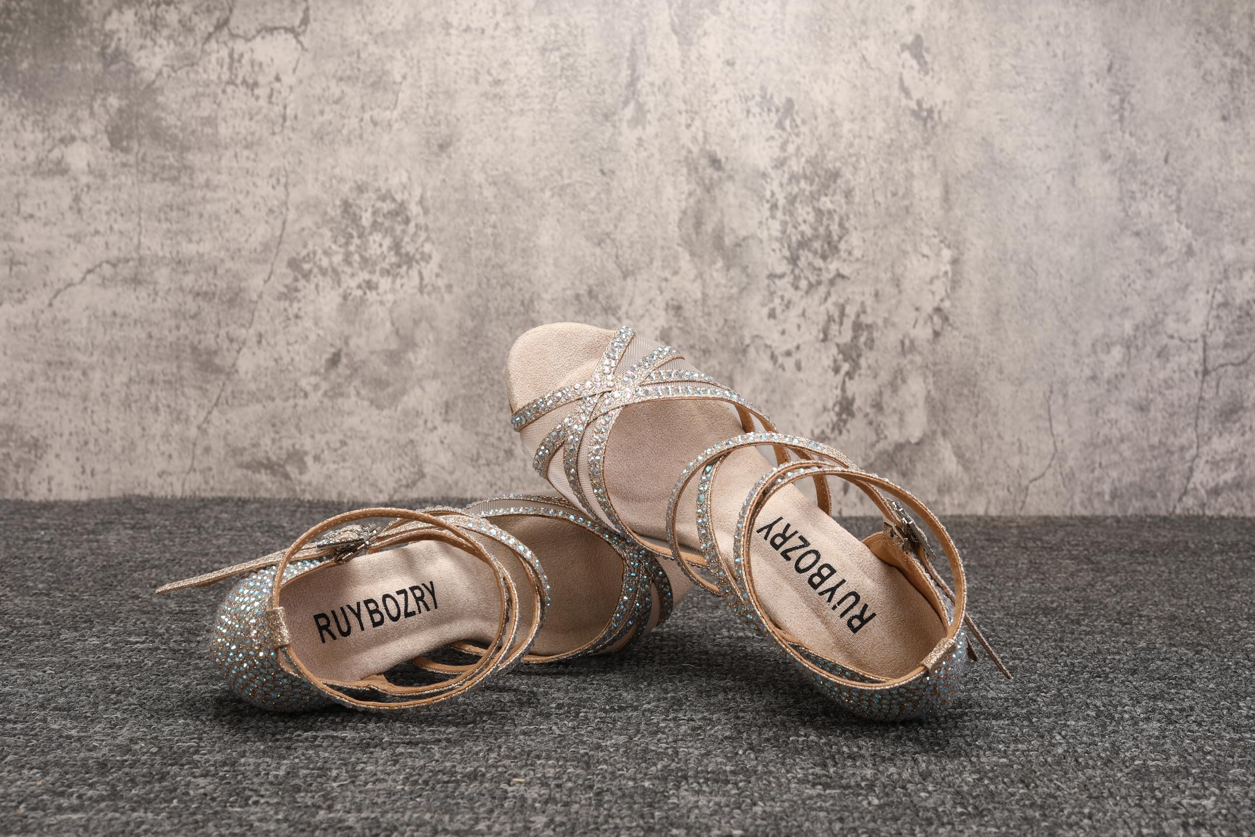 Scarpe da Ballo Latino Americano Salsa e Bachata Donna Valzer Professionale Scarpe Ballo de Sala,Modello YCL508