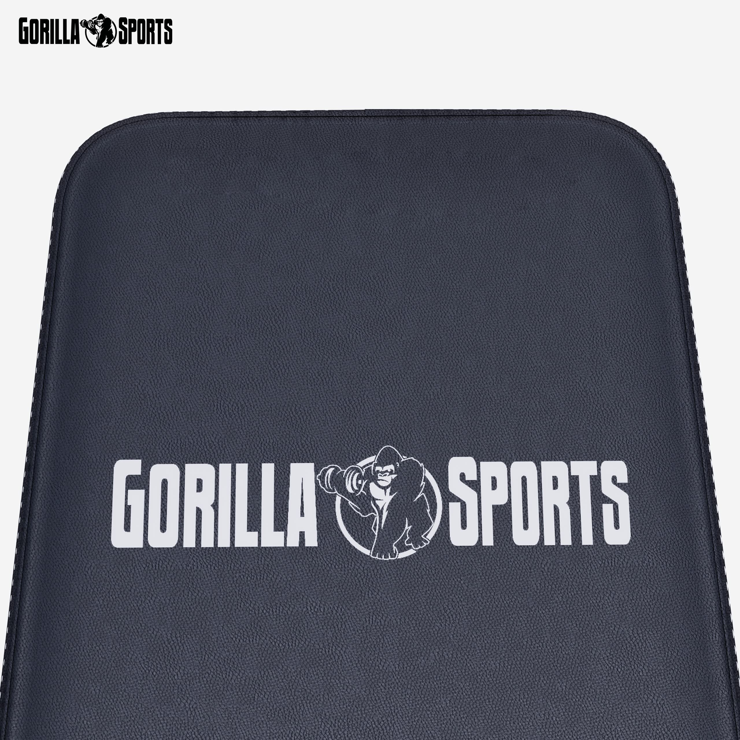 GORILLA SPORTS® Banc de Musculation - Pliable, Inclinable, Réglable en 8 Positions, Max. 400kg, Noir - Banc d'Haltérophilie, Multifonction, pour Complet du Corps, Entraînement, Abdominaux, Fitness