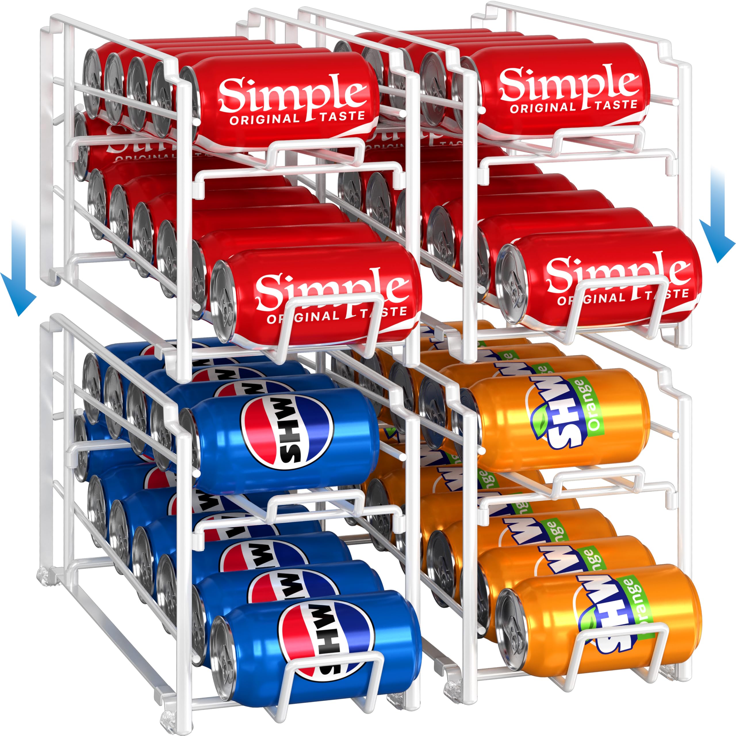Amazon.com: Simple Houseware Soda Can Organizer Stackable Rack
