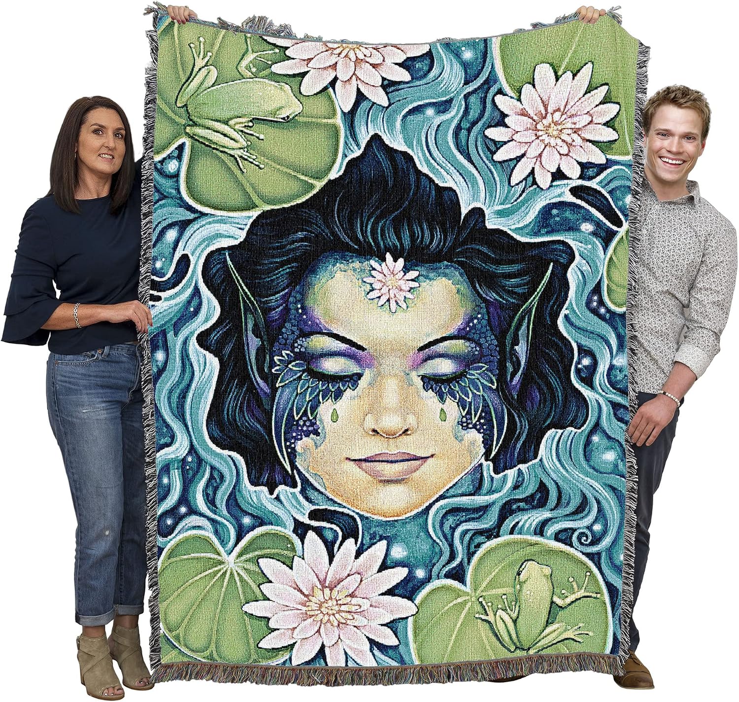 Pure Country Weavers Wash Away Your Burdens Blanket by Ravynne Phelan - Fantasy Tarot Cards Gift Tapestry Throw Woven from Cotton - Made in the USA (72x54)