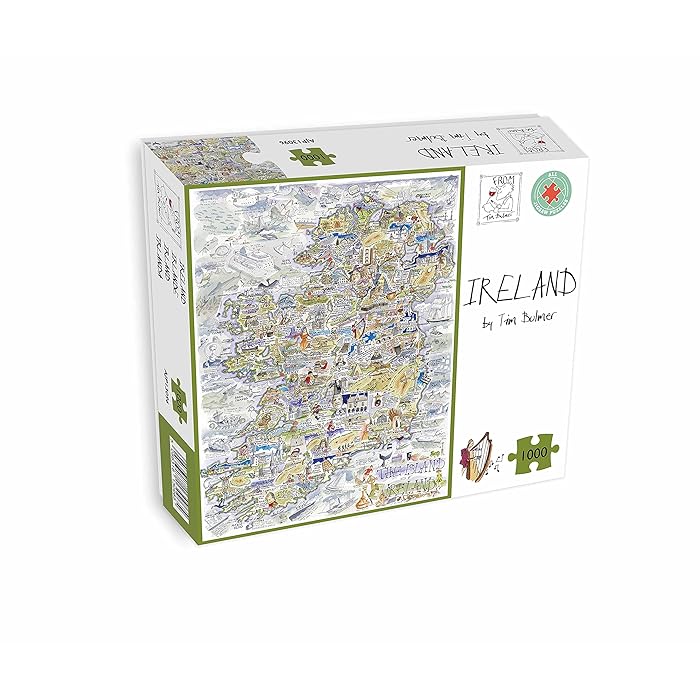 Buy 1000 Piece Jigsaw Puzzle Comical Map of Ireland Artwork by Tim