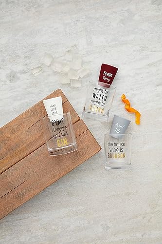 Miniatura 3 de Mud Pie Gin Dof Set, vaso 8 oz | tiro 2 oz