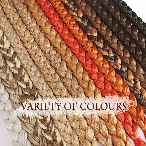 Miniatura 6 de SOFEIYAN Extensión de cola de caballo de trenza larga con liga para el cabello, recta y elegante, cola de caballo, esponjosa, natural, suave,