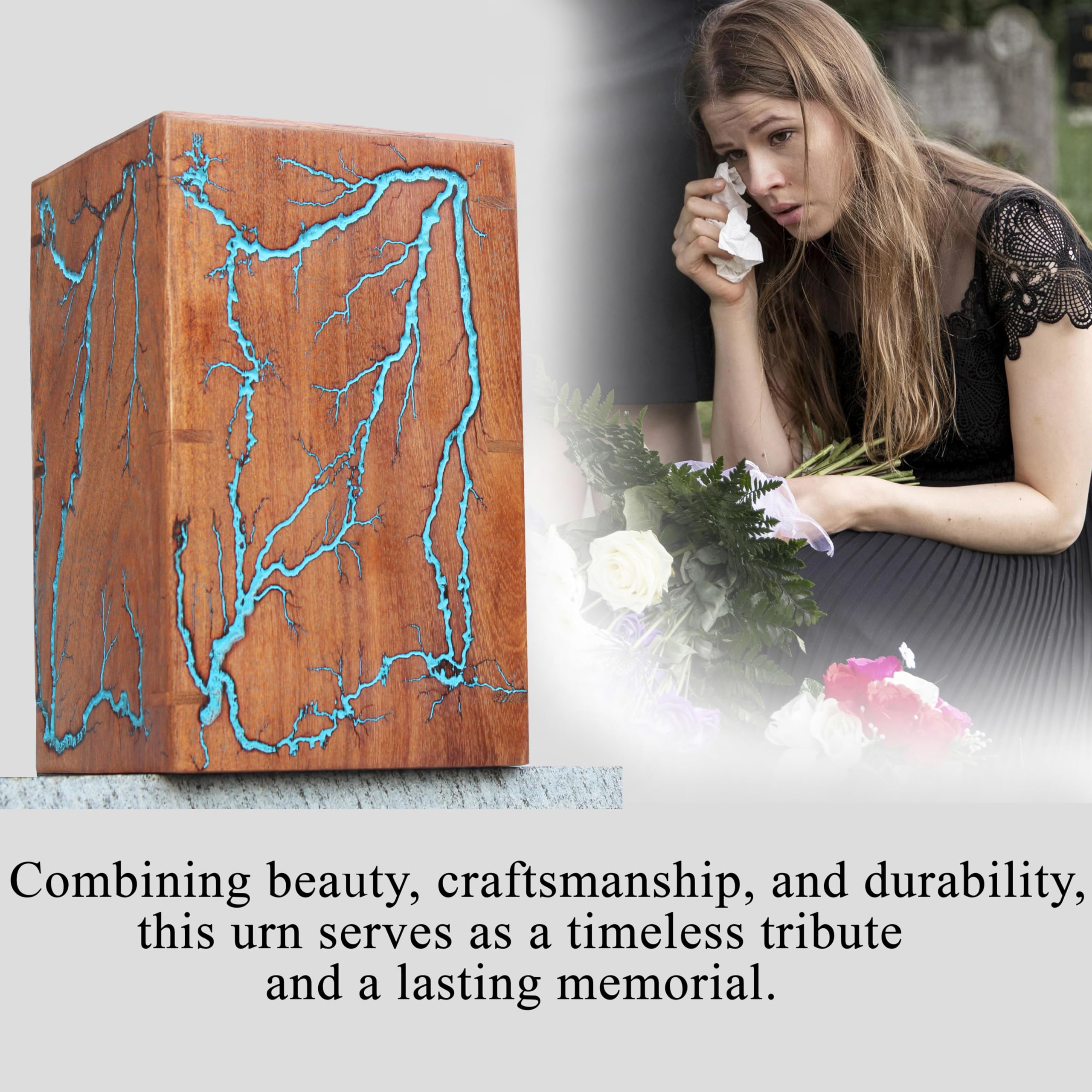 Urnas para cenizas de cremación, urnas para adultos, urnas de madera para cenizas adultos y machos, urna decorativa pequeña para hombres y mujeres (modelo 4, recuerdo)