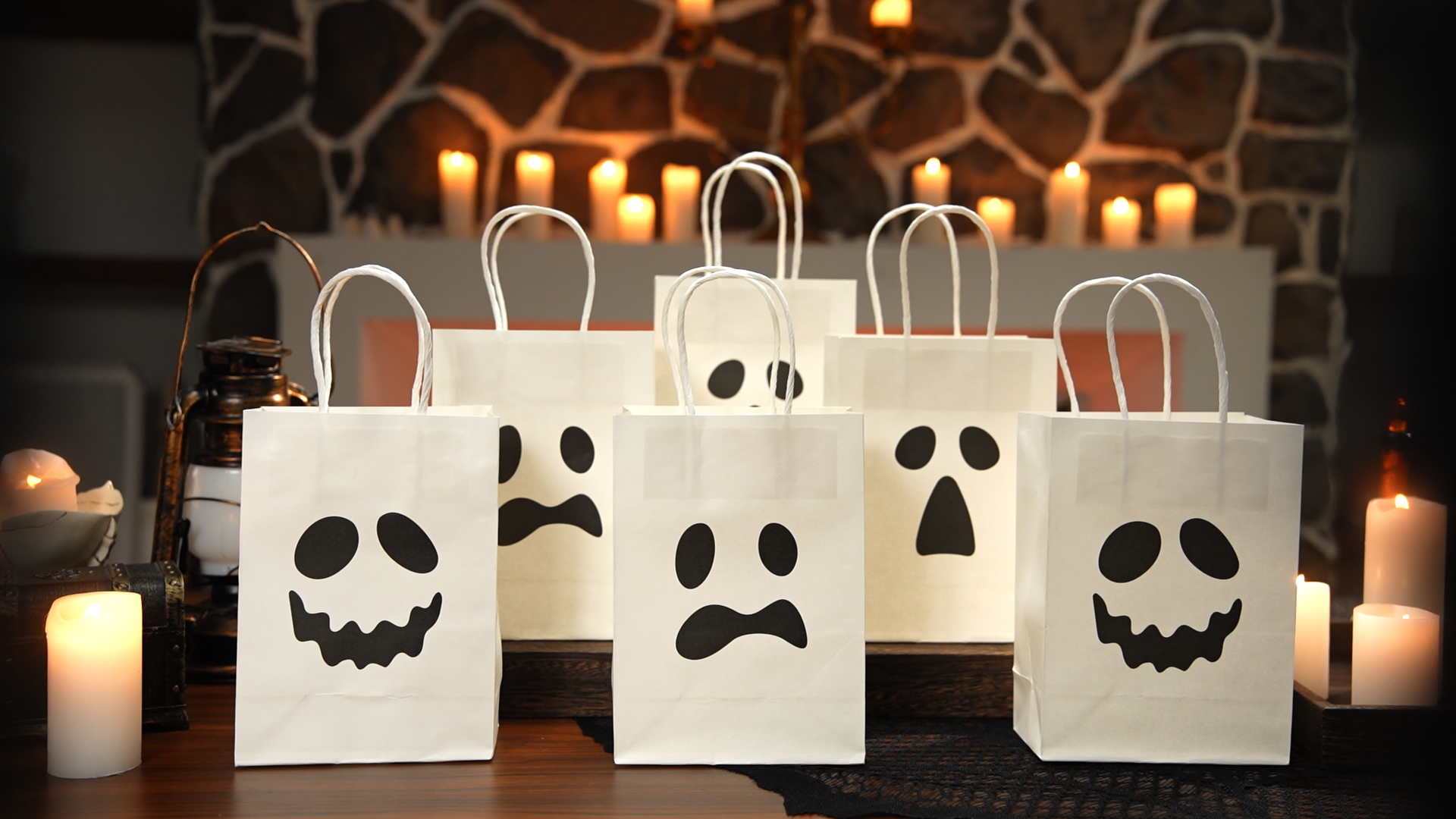 24Pcs Halloween Mixed Loot Bag Pumpkin Paper Box Trick Or Treat...