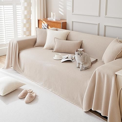 Foreate Funda de sofá resistente al agua, funda de sofá gruesa y duradera para sofá seccional, lavable a máquina, protector de muebles para perros,