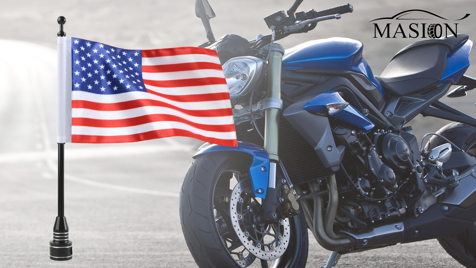 Amazon.com: MASION Motorcycle Flag 6 x 10 Flag Red American