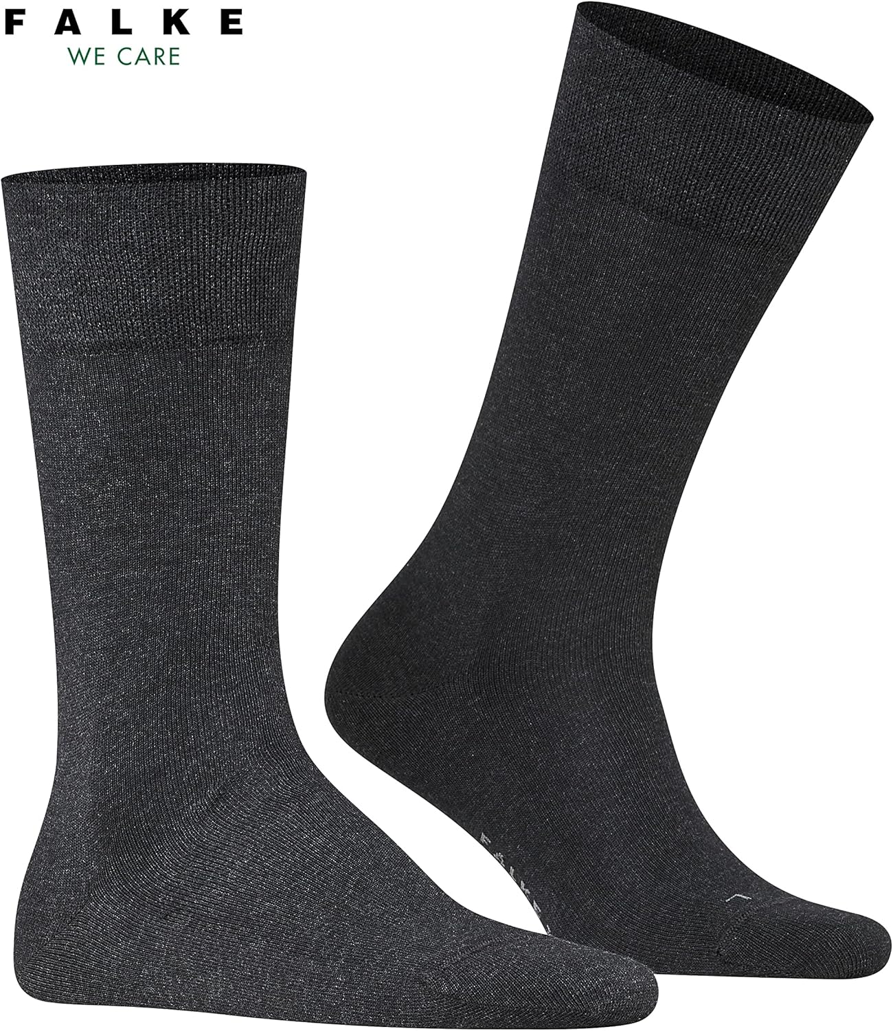 FALKE Men's Sensitive London Socks, Wide Top, Skin-Friendly, Great for Diabetics, Breathable, Sustainable Cotton, Grey (Anthracite Melange 3080) - Sustainable, 12.5-15, 1 Pair - Image 4