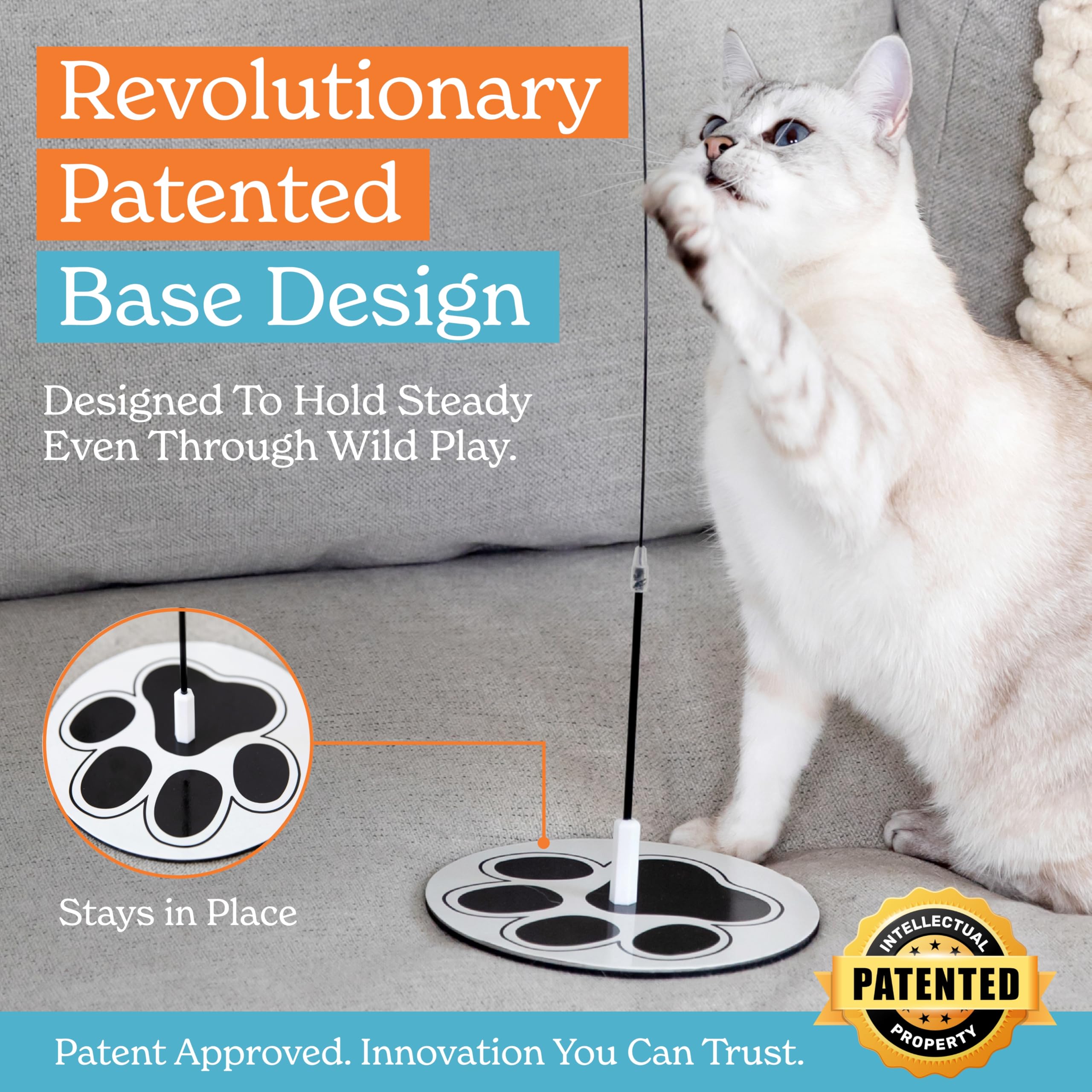 GADGETSOLOGY Interactive Cat Toys for Indoor Cats Suction Cup Cat Toys for Indoor Cats Bird Hunting Slefplay Simulation for Kitten Flying Bird Toy Feather Wand Attachments